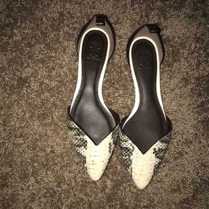 Tory Burch snake skin flats
